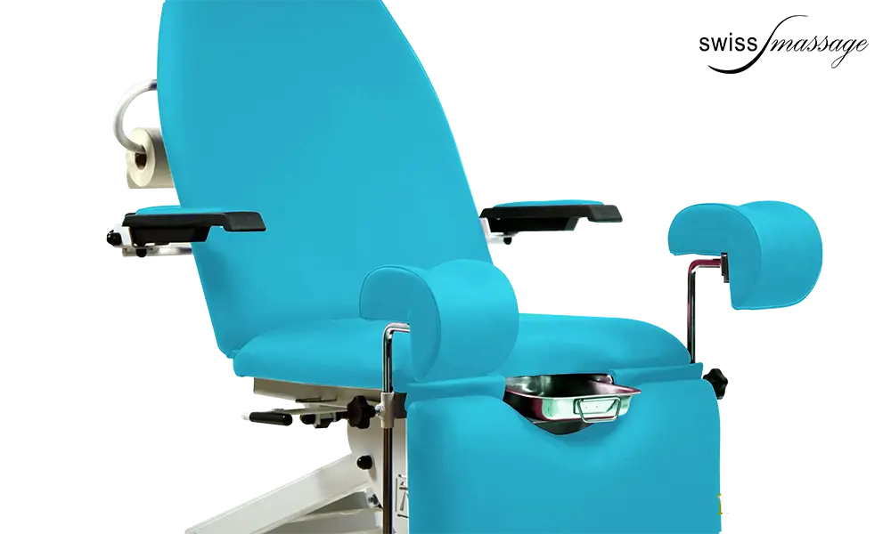 Fauteuil de soins médicaux de gynécologie Mobercas SE-2230-BRG détail bac