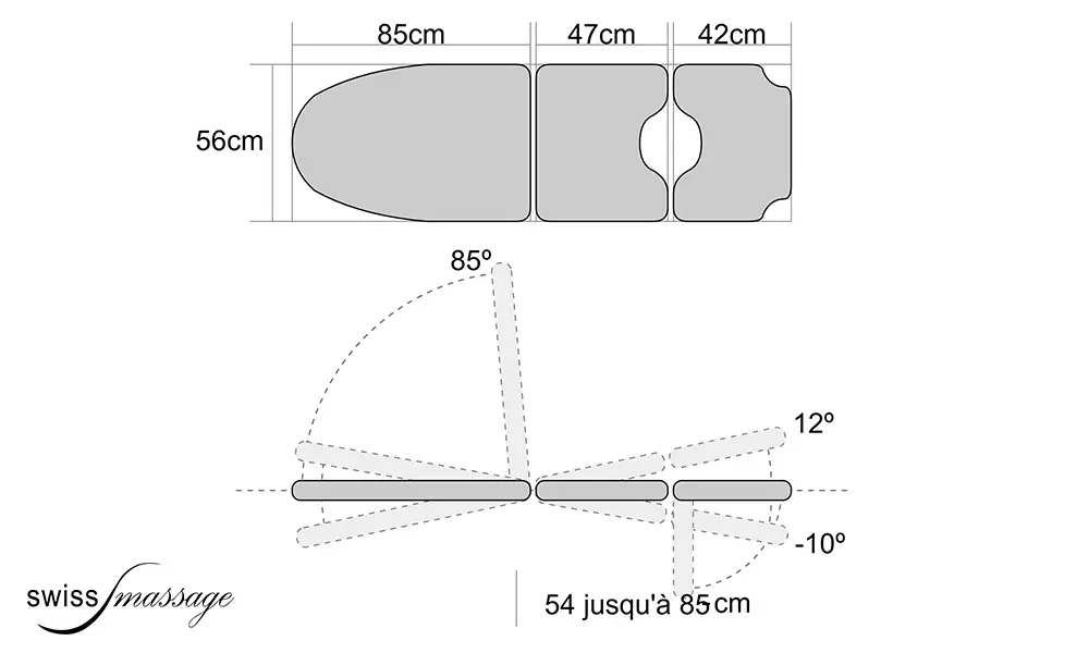 Fauteuil de soins médicaux de gynécologie Mobercas SE-2230-BRG dimensions