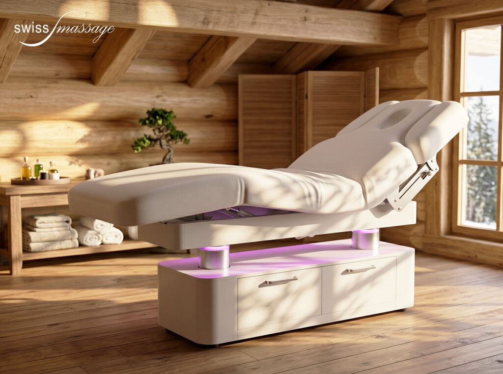 Table de SPA Suisse modèle Triumph Blanche Genève Les Bains