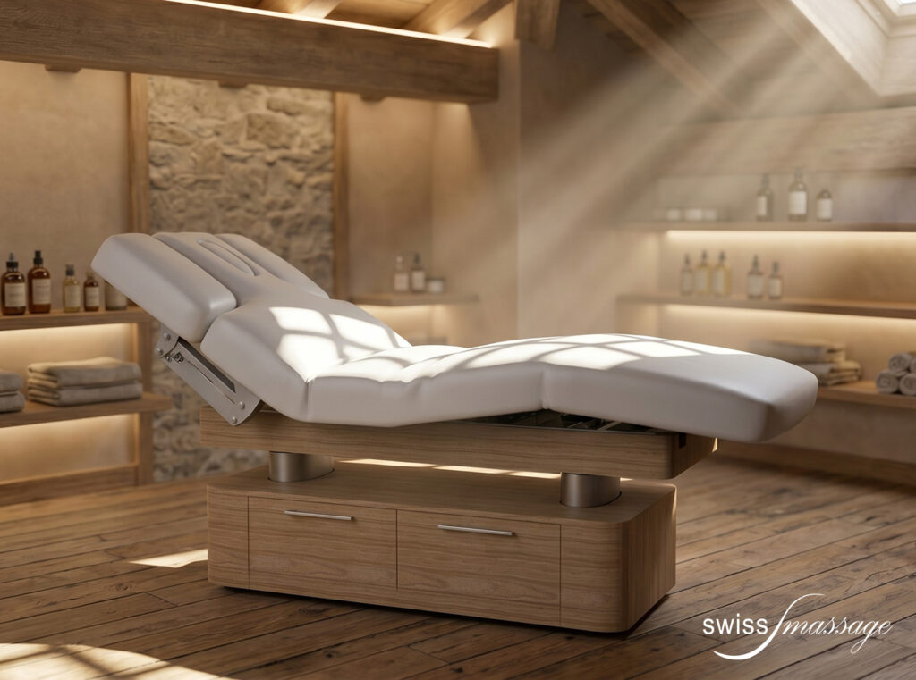 Table de SPA Suisse modèle Triumph chêne Genève Les Bains