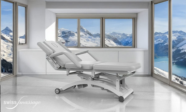 Table de massage Ellipse Blanche Suisse Alpes massages