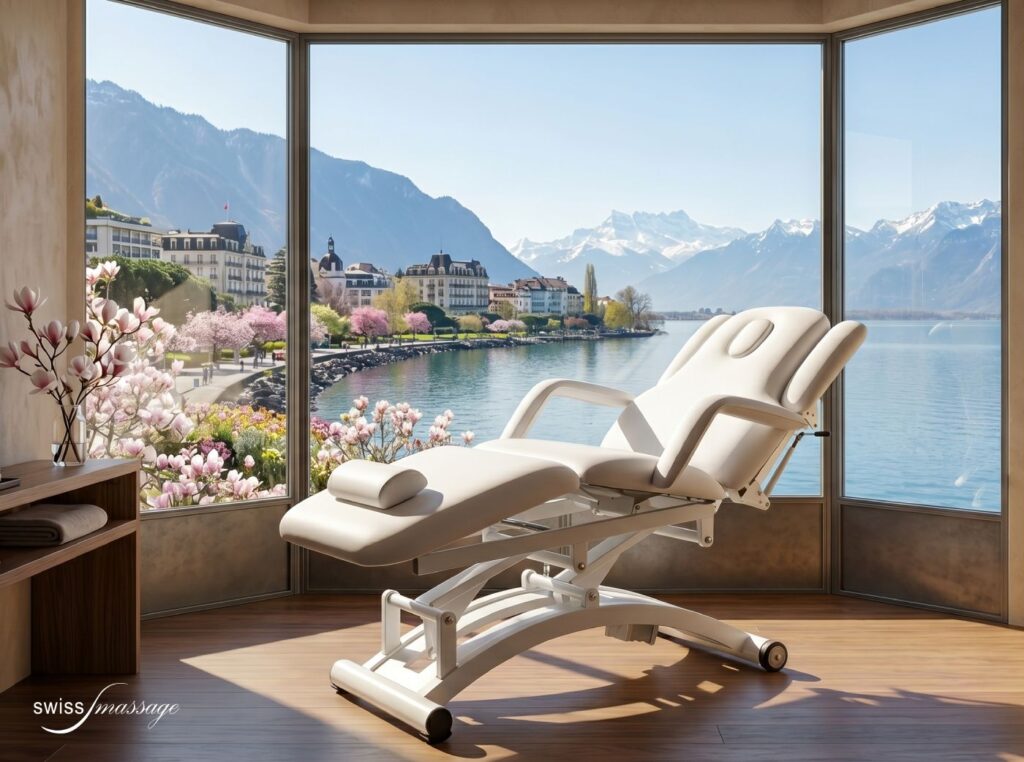 Table de massage modèle Ellipse Blanche en Suisse