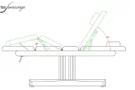 Dimensions latérales Table de SPA modèle Weelness-SPA