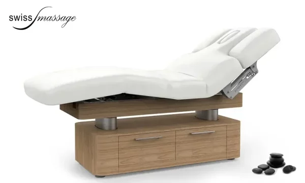 Table de massage modèle Triumph chêne clair dossier jambes