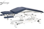 Table de Physio Modèle Reduca bleu châssis blanc en liquidation