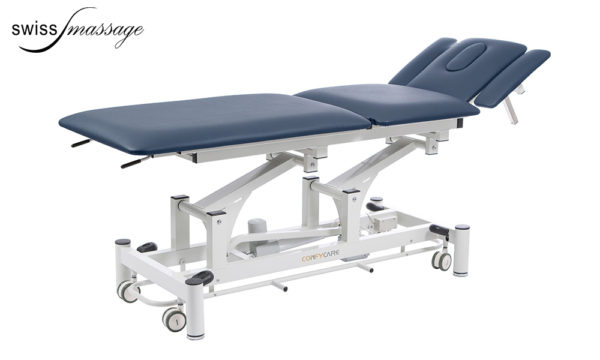 Table de Physio Modèle Reduca bleu châssis blanc en liquidation