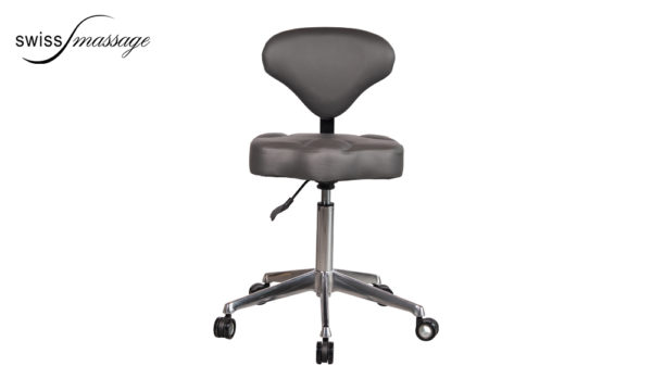 Tabouret médical avec siège en forme de Trèfle anthracite