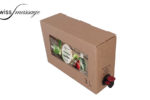 Bag in box qui contient de l'huile de massage
