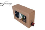 Bag in box qui contient de l'huile de massage