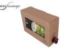 Bag in box qui contient de l'huile de massage