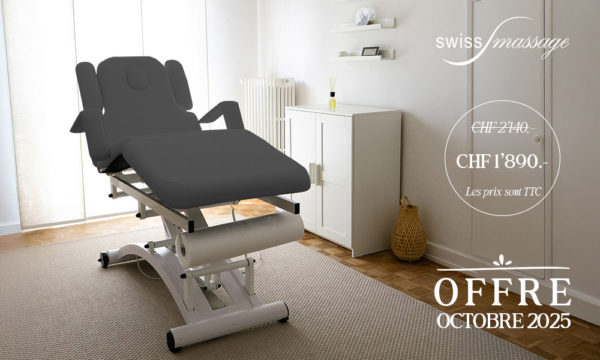 Promotion sur la table de massage électrique Ellipse anthracite