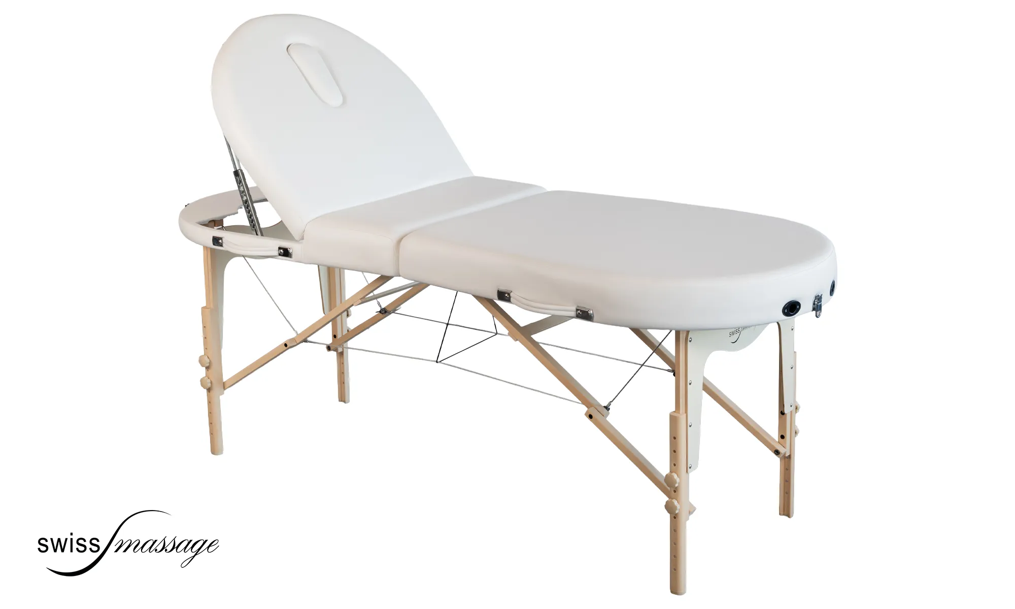 Table de massage pliable ergonomique modèle Body avec dossier relevé au maximum
