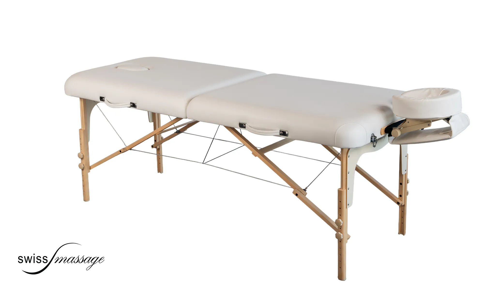 Table de massage pliable en bois modèle Sport avec kit têtière côté jambes